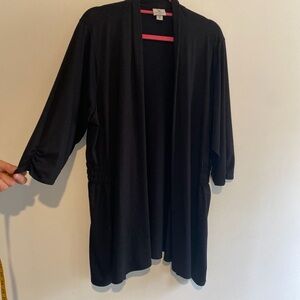 Worthington Black Open Front Cardigan